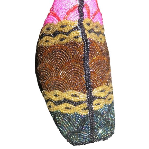 Fendi RARE Limited Edition Intricately Beaded Vintage Italian Handbag Mini Tote - Picture 5 of 16